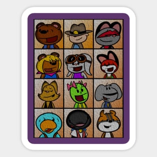 Character Grid Sticker